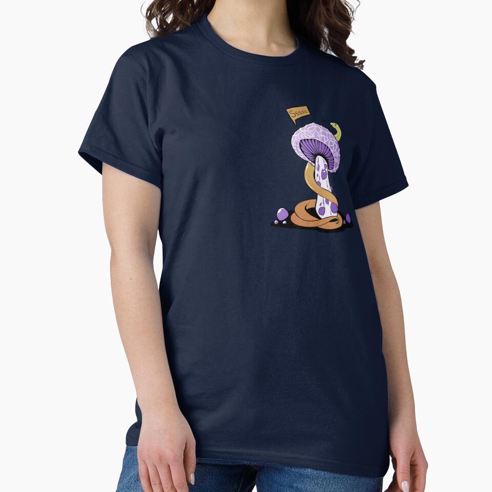 Poisonous purple mushroom with bubbles and yellow snake by MalkyTea