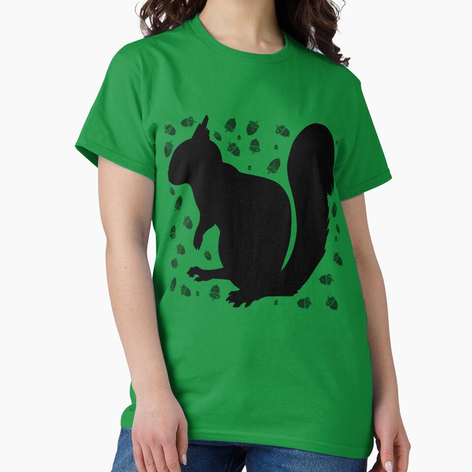 Squirrel and Acorns in Black by AlteredAtelier