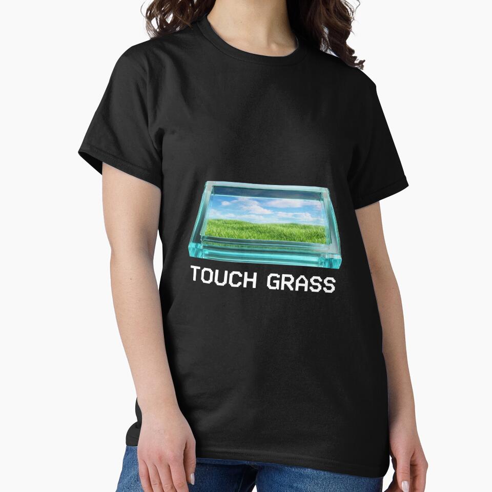 Touch Grass - Frutiger Aero Meme Window by blakfrog