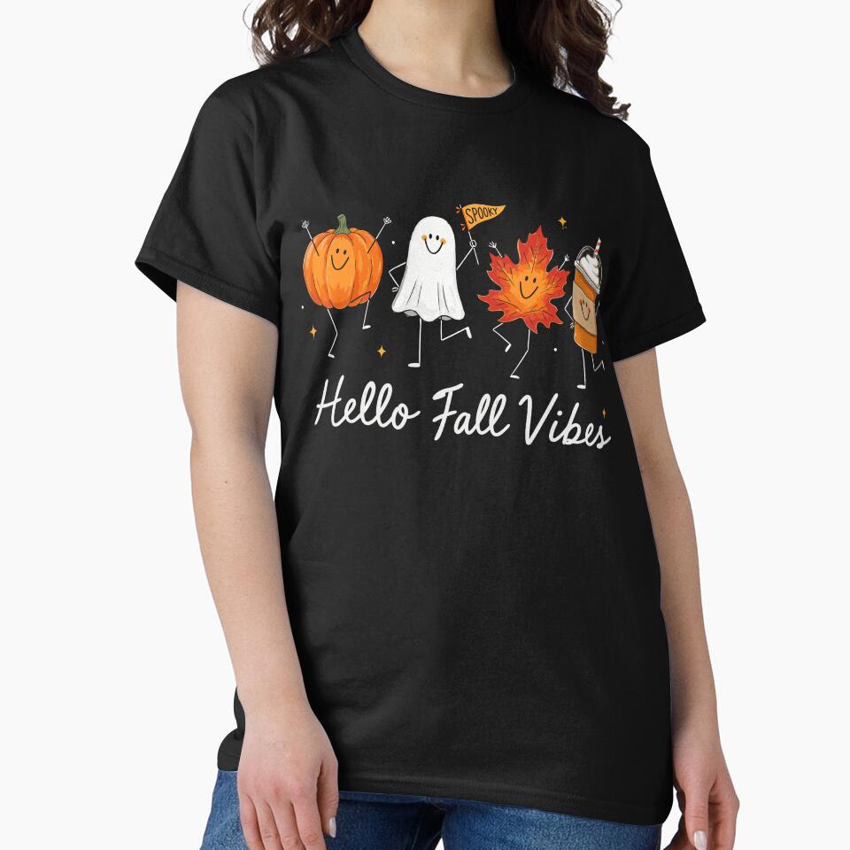 Hello Fall Vibes Cute Autumn Characters by leolawaller