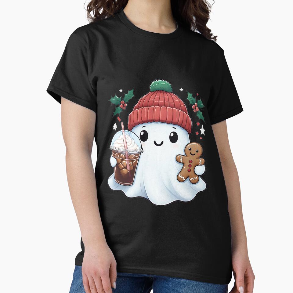 Festive Ghost with Iced Coffee and Gingerbread by wheark
