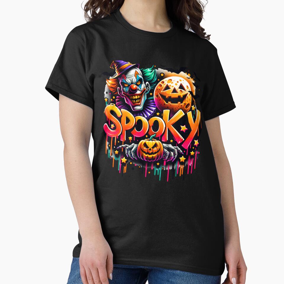 Evil Clown & Pumpkin Halloween Art – Creepy Fun for Shirts, Mugs, Stickers & More by artedigital99