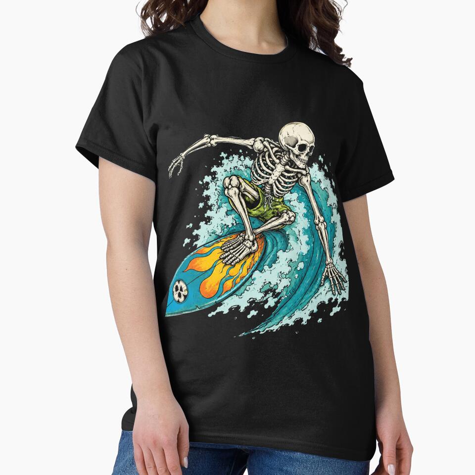 Skeleton Surfer Retro by CheyanneBlake