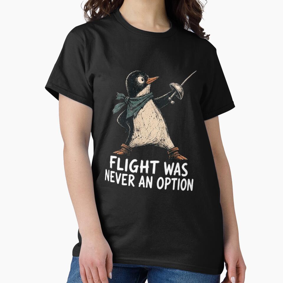 Flight Was Never An Option Funny Fencing Penguin Meme by haitrieuic96