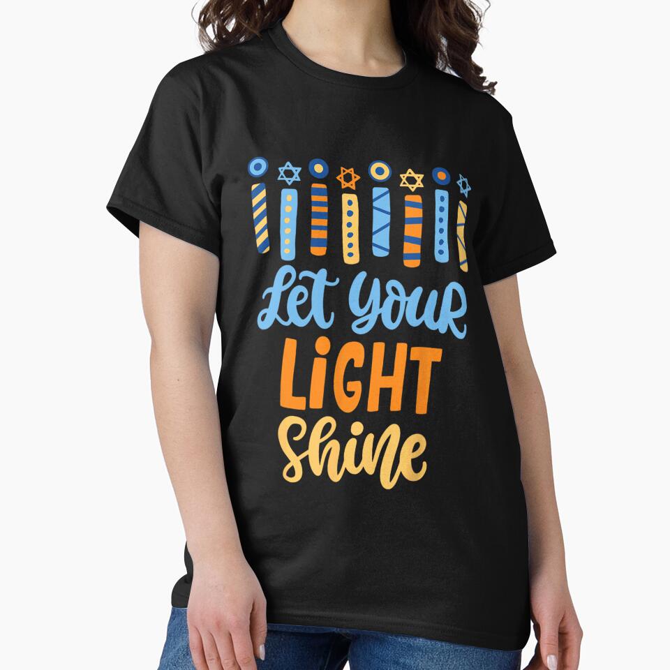 Let Your Light Shine Menorah For Adults, For Kids, Hanukkah Gift by rosettegeberth