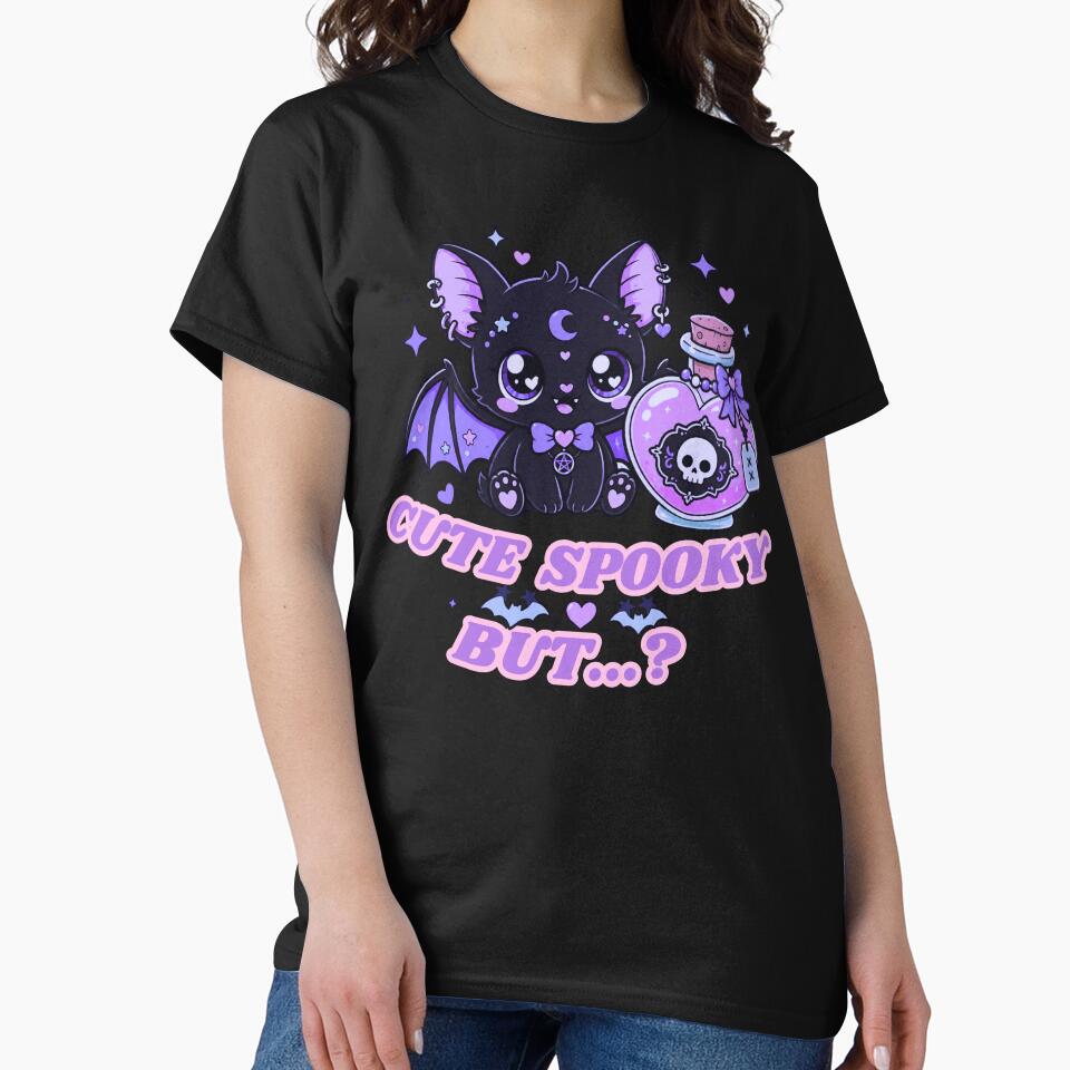 Cute Spooky But Pastel Goth Kawaii Bat Magic Potion Magic Aesthetic Art by W&RParadise