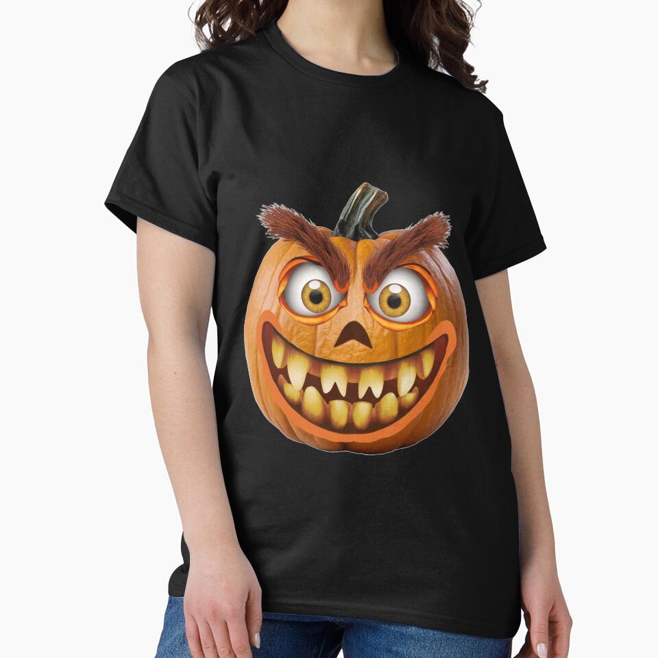 scary pumpkin sticker by Swobodzio