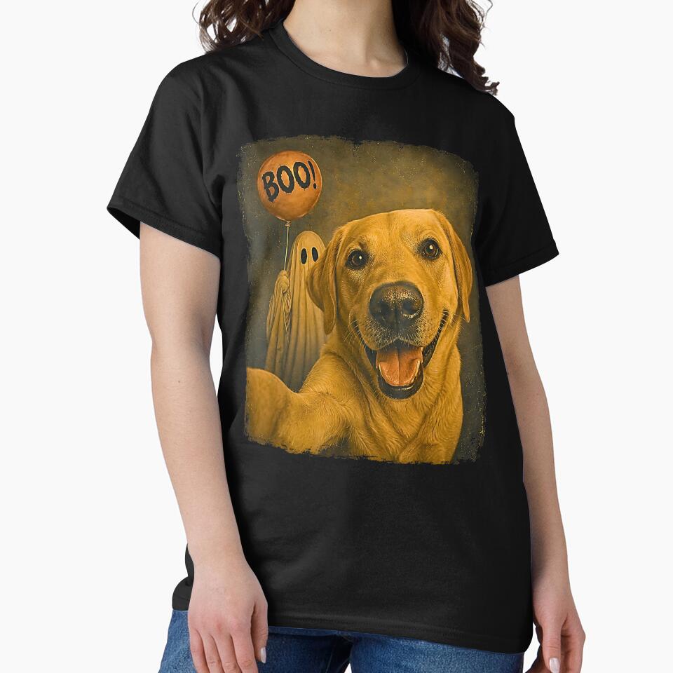 Funny Pug Ghost Boo Halloween Selfie Dog Meme by Rahamkshop