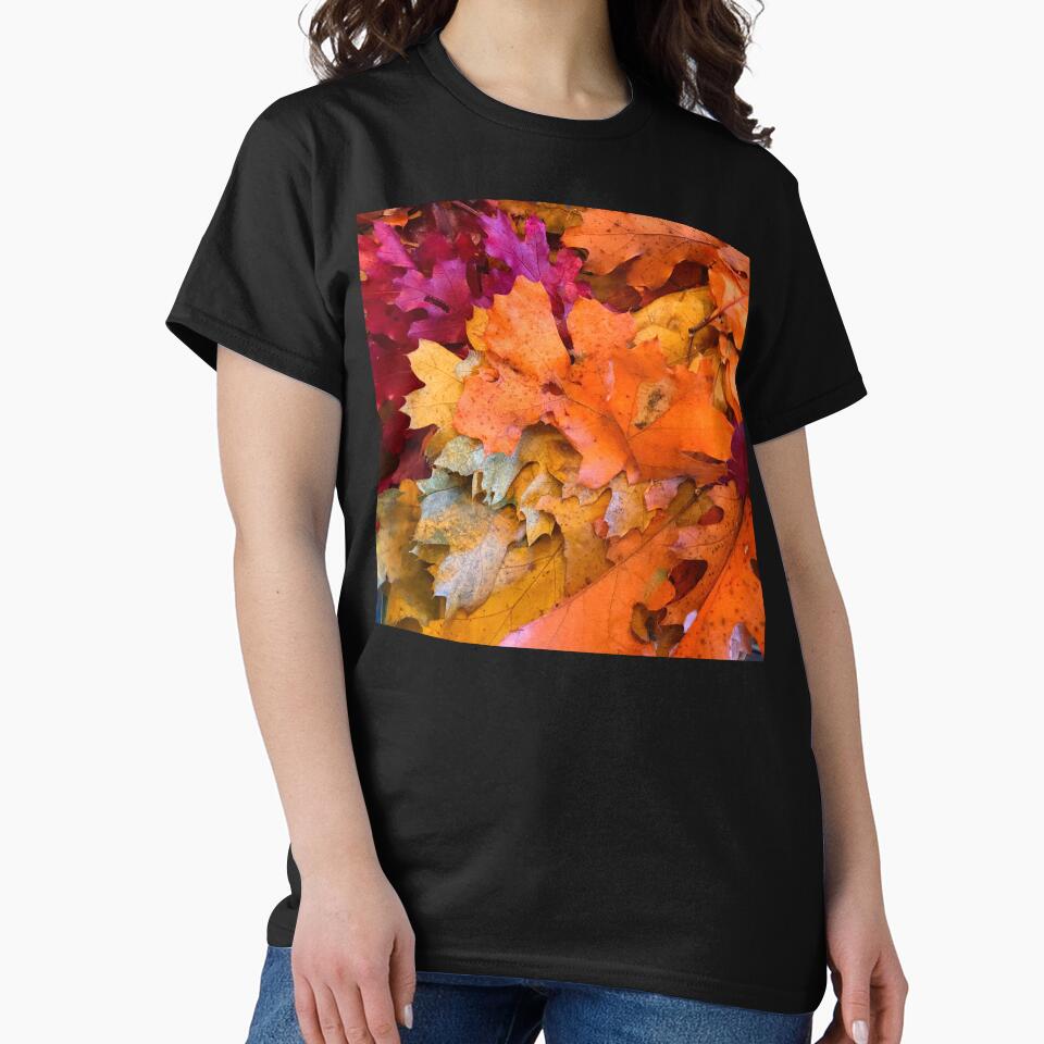 Bright and Colorful Autumn Leaves in Pumpkin Spice Art Photo by DEC02