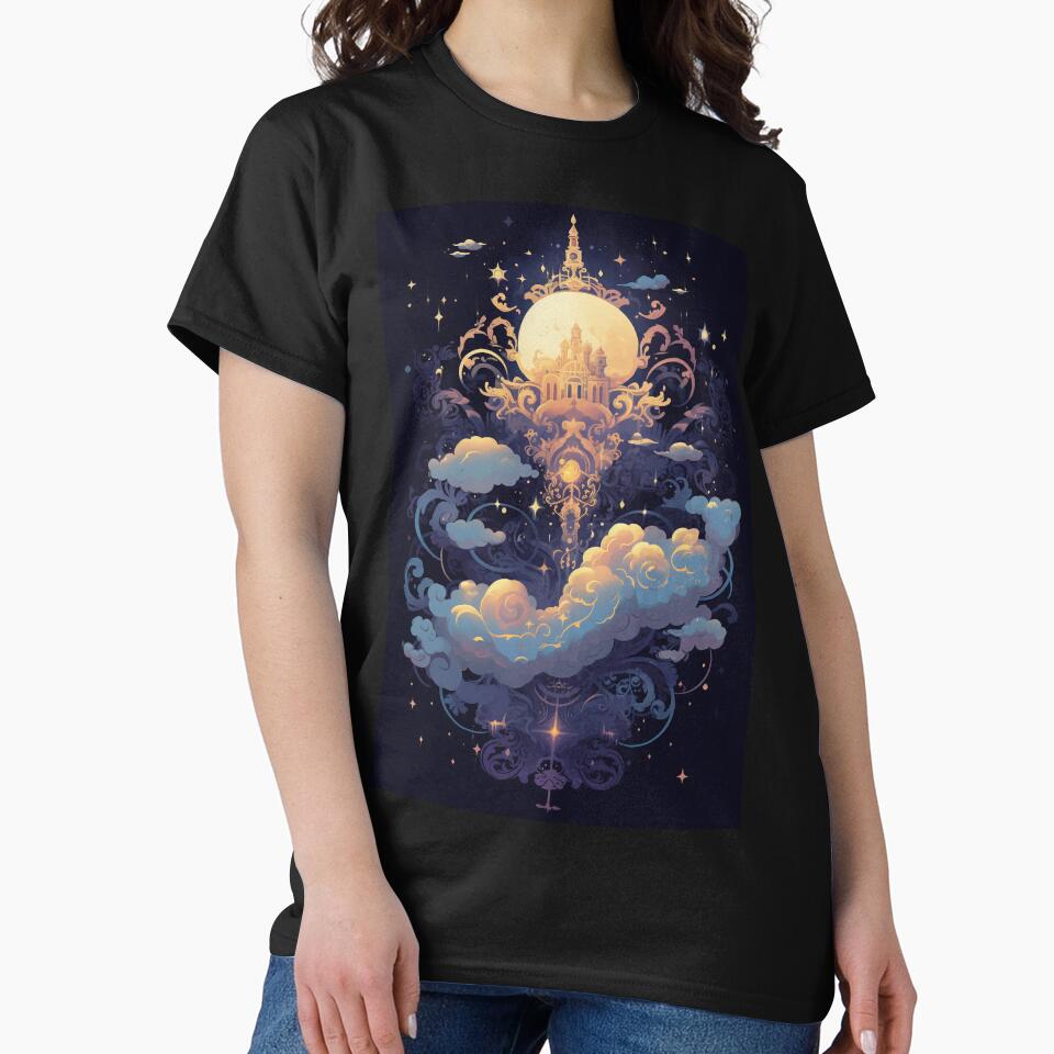 Celestial Citadel: Stellar Moonlit Skies by aesthetikayl