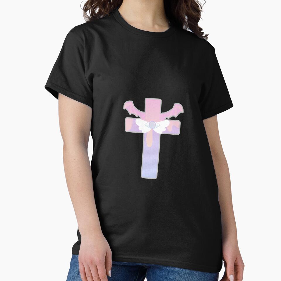 pastel goth eye cross w/ wings by cottonlacey