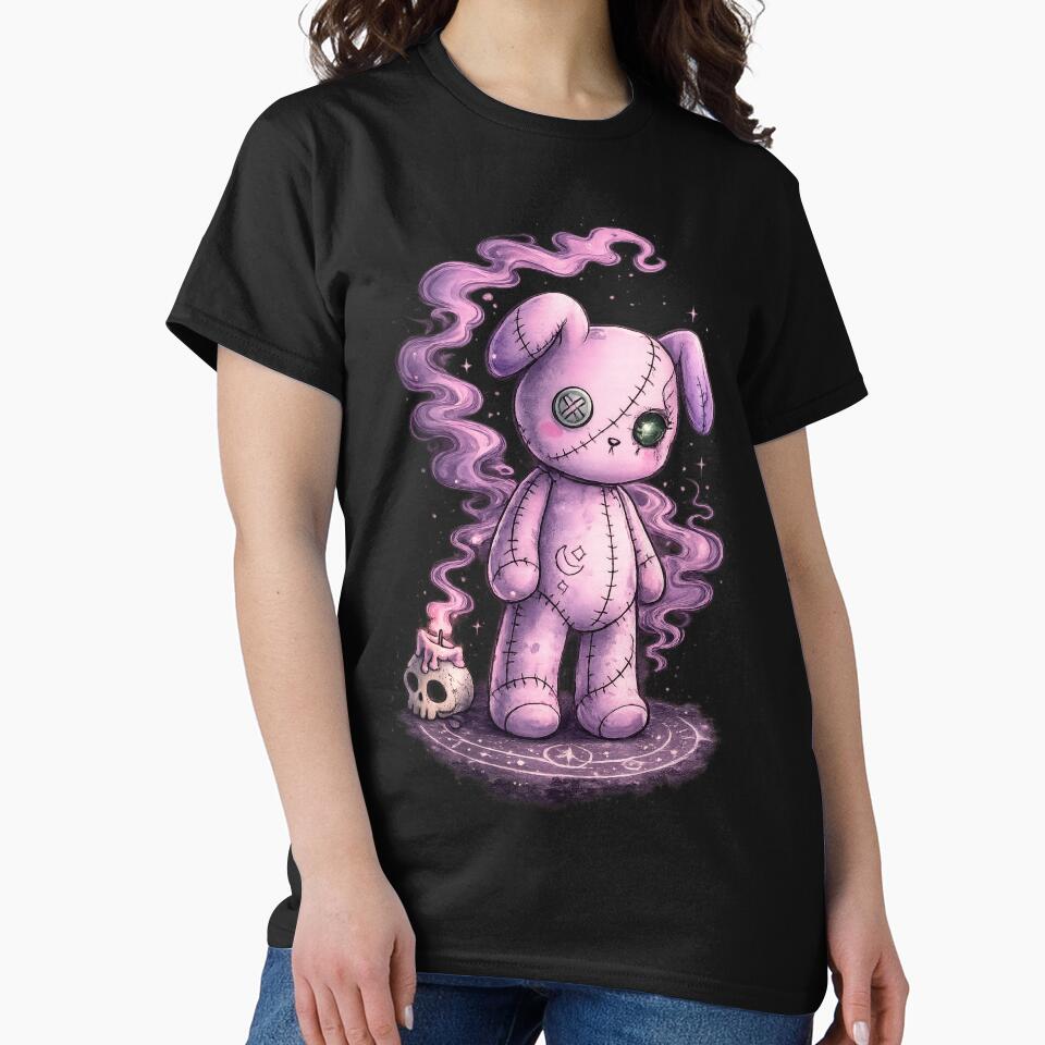 Grimble the Cursed Goth Plush Bear by PrettyRottenCo