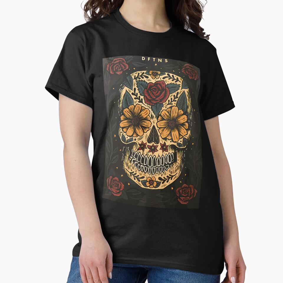 Floral Sugar Skull DFTNS Poster by AutomatedArtist