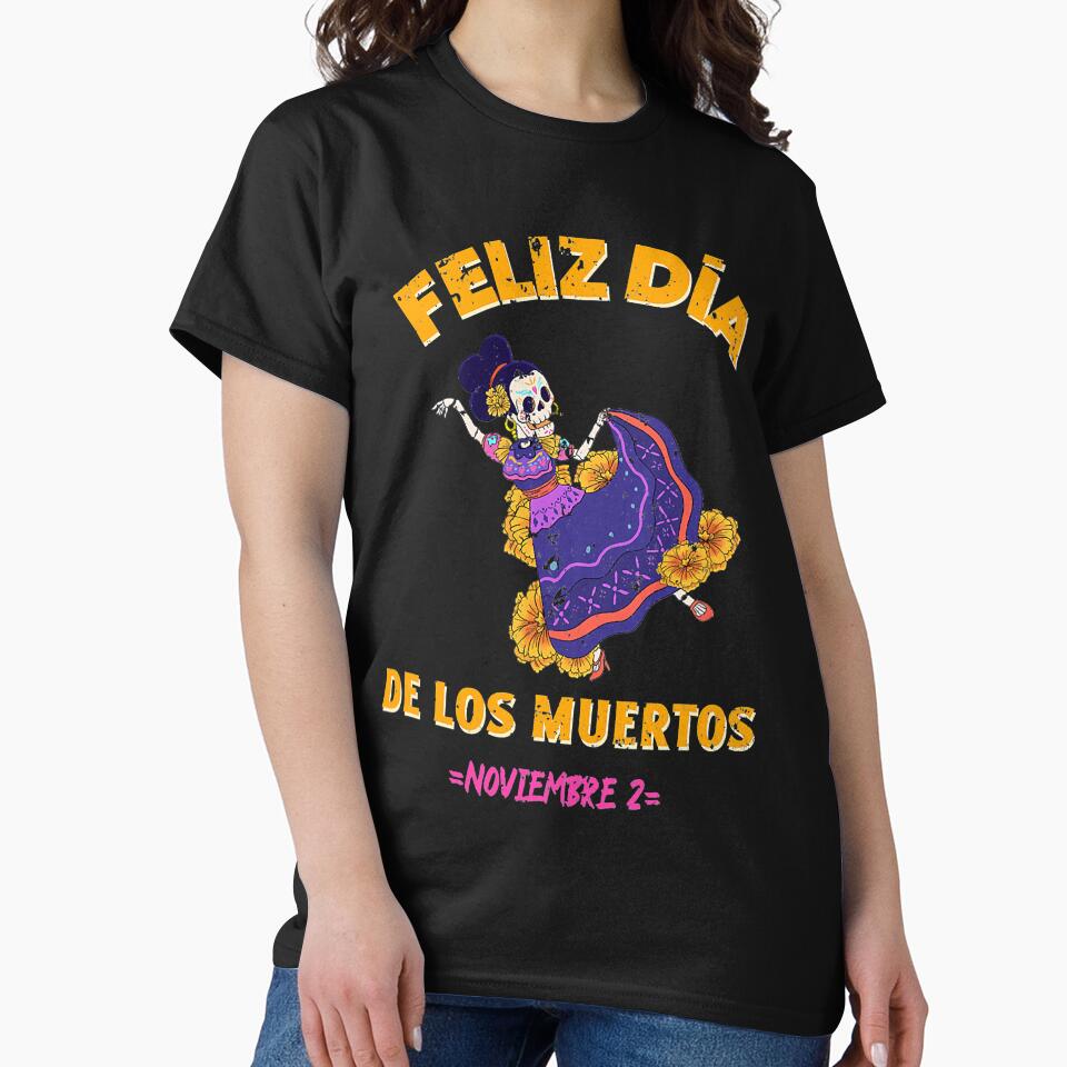 Feliz dia de los muertos. Dancing Colorful woman. Mujer. by jessaminegr