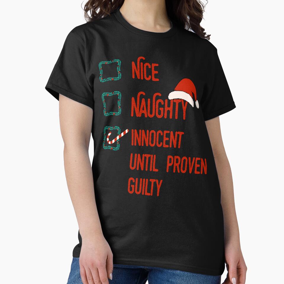 Nice Naughty Innocent Until Proven Guilty Christmas List by artworkbyrihen