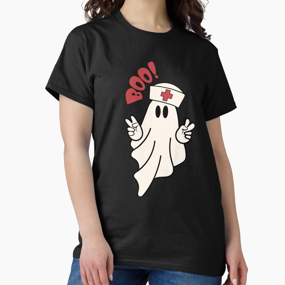 Halloween Spooky Funny Ghost Nurse by LOT7Clothing