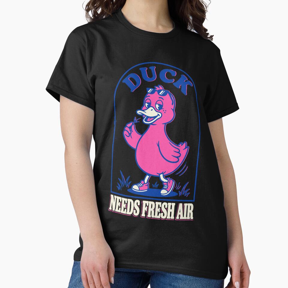 Duck Needs Fresh Air Funny Outdoor Meme Wildlife by Mdozet