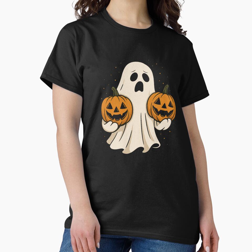 “Spooky Ghost – Pumpkins of Halloween Night” by DailyVibesCo