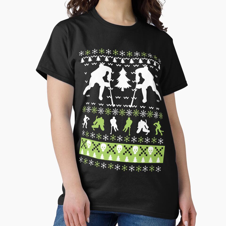 Men Playing Hockey Christmas by URBANBOX