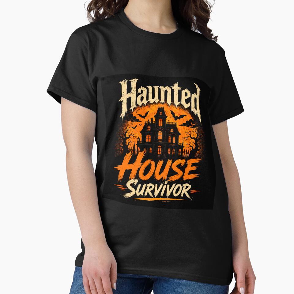 Haunted House Survivor Funny Halloween Haunted Mansion by ZIGLWORKS