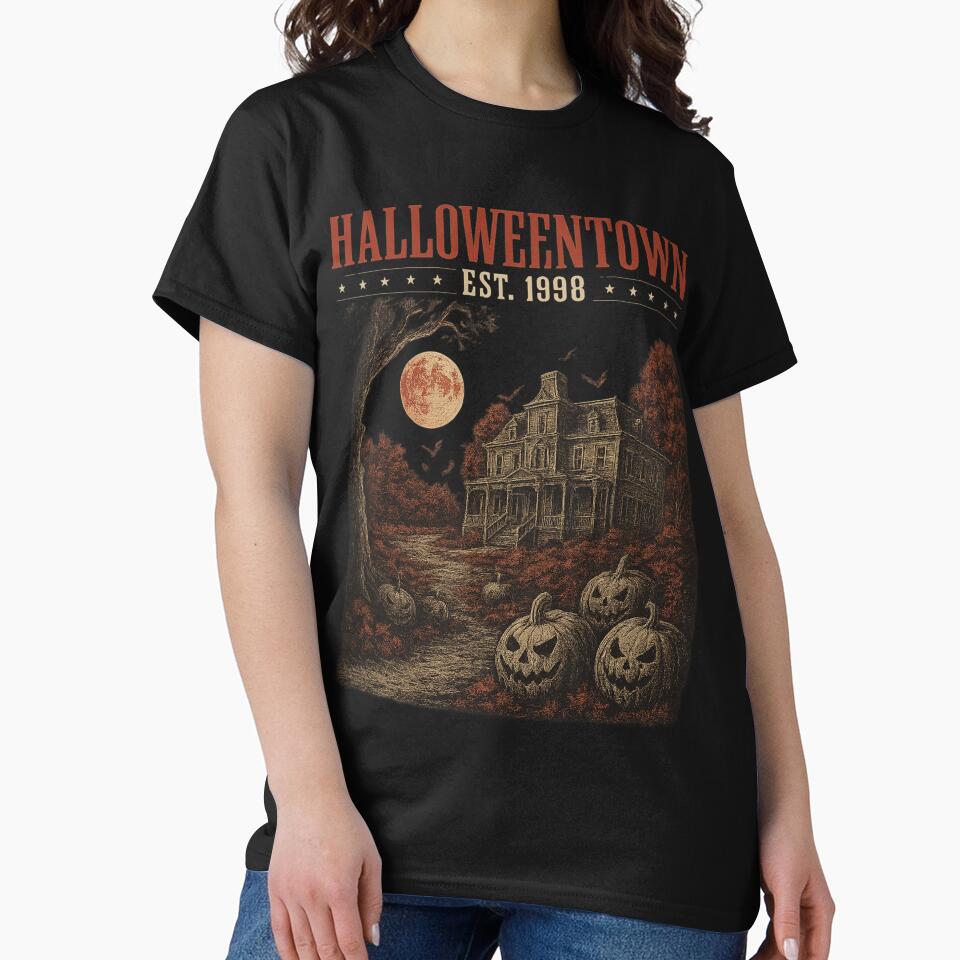 Halloweentown Haunted Mansion Pumpkins Vintage Poster by DoArtITa