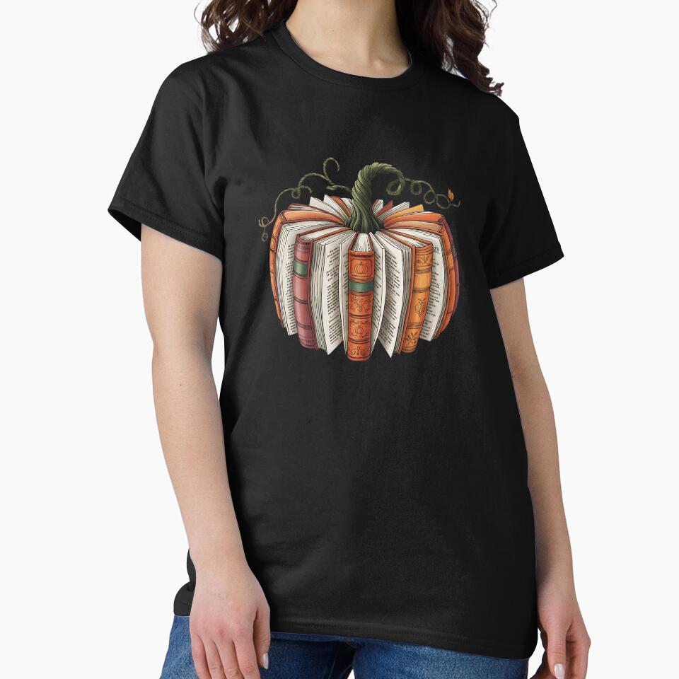 Book Pumpkin | Fall Reading Aesthetic | Cozy Autumn Design by Refik Saygin  CİNAR