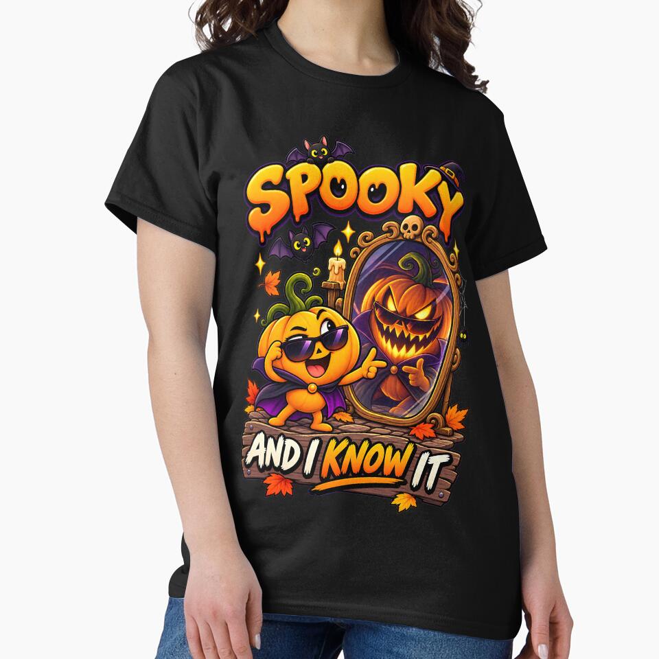 Spooky and I Know It , Funny Halloween Pumpkin by Yomere