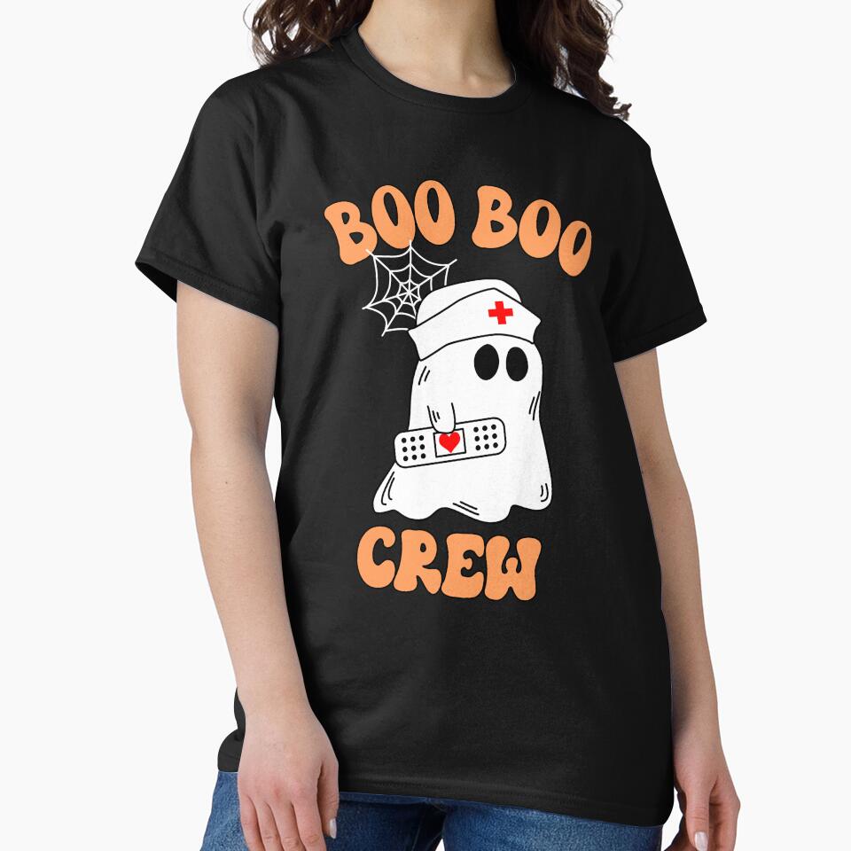 Boo Boo Crew Halloween Nurse Spooky Ghost Big by NessiCreates