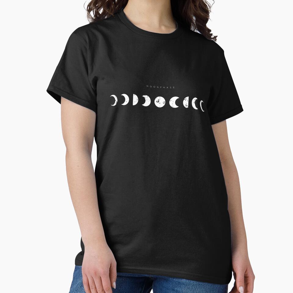 Moon Phases Design For T-shirts men and Women by charithimantha