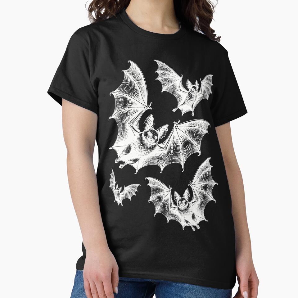 Flying Bats Grunge Aesthetic for Halloween Vibes by MadelaneWolf