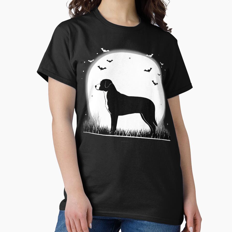 Appenzeller Sennenhund Dog – Halloween Moon Silhouette by The Real Life Symphony