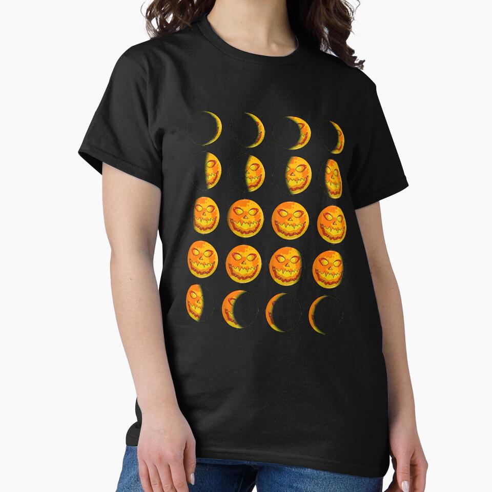 Cute Jack O Lantern Moon Phases Halloween by TexasMerch