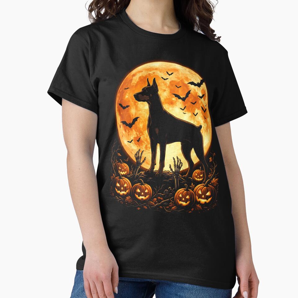 Doberman Pinscher harvest moon bats by Steele-Art