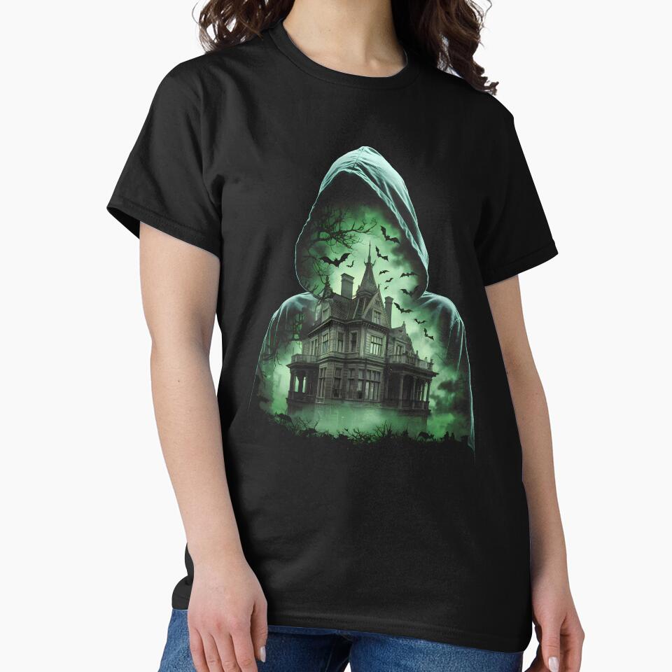 Haunted House Halloween by Funny Vintage Stickers And T-Shirts