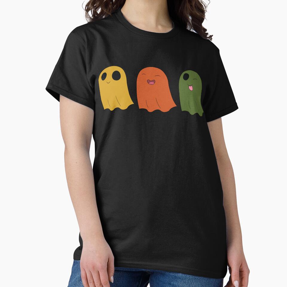 Trio of Cute Ghosts – Retro Halloween Vibes by Cannaxes Studio