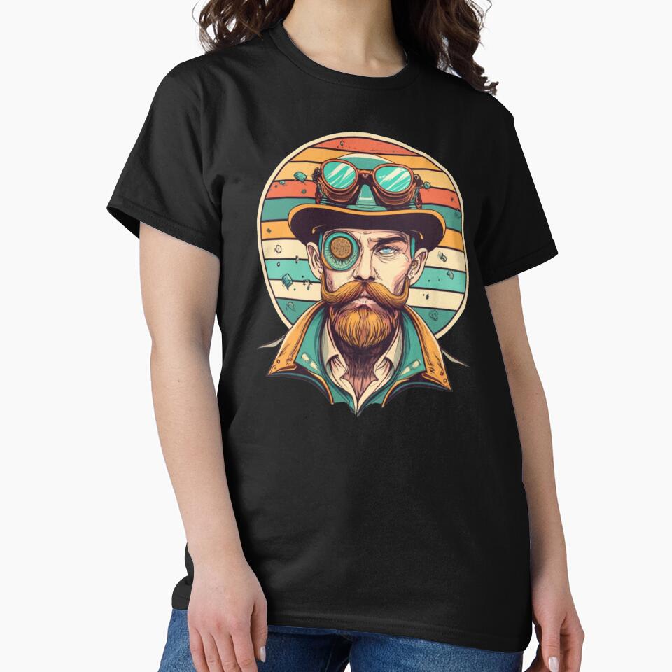Steampunk male - retro sunset- Steampunk Art by Chaotic Joy