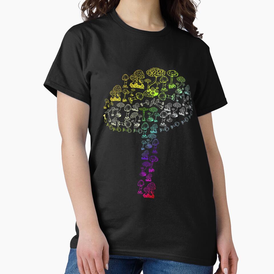 colorful, tie-dye mushrooms by theglaze
