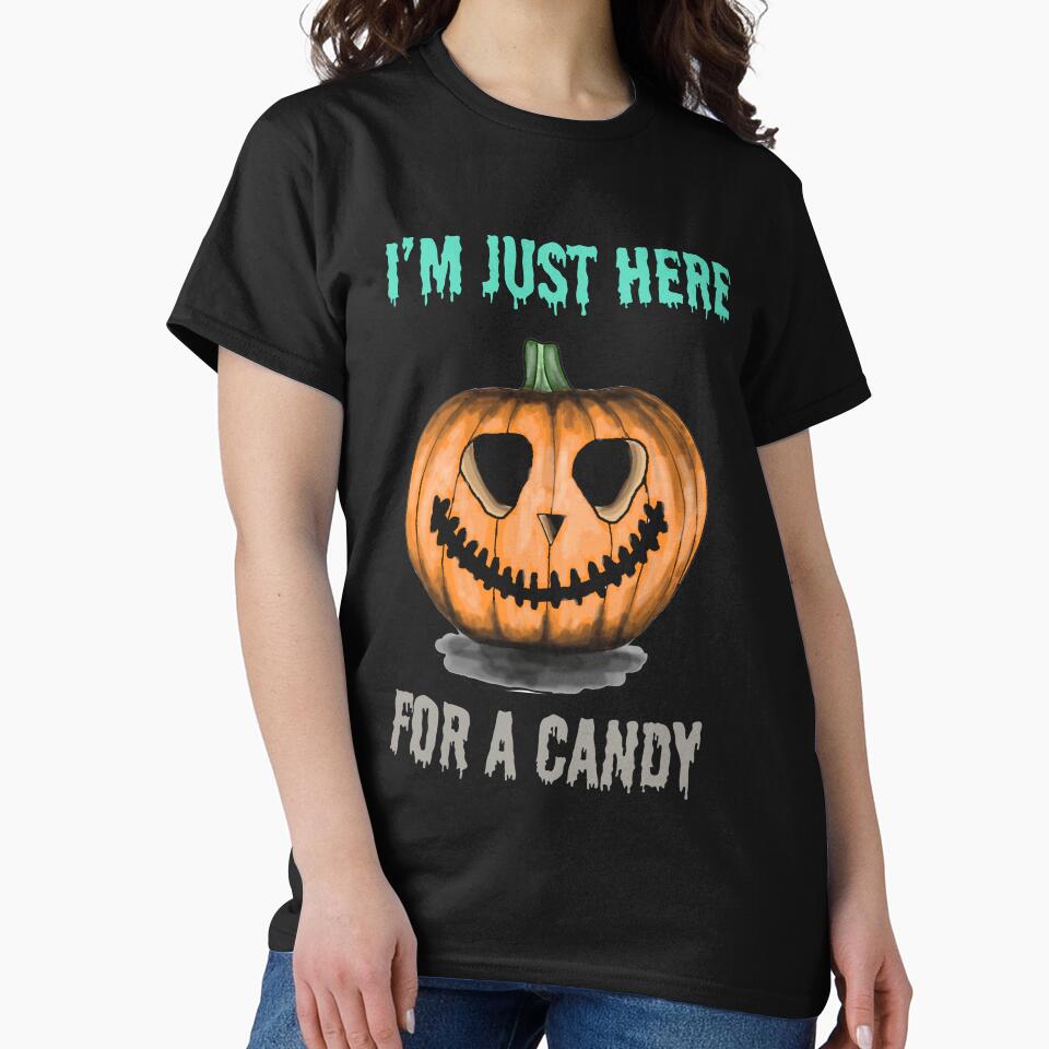 Halloween pumpkin, Im just here for a candy no 6 by mon-artist