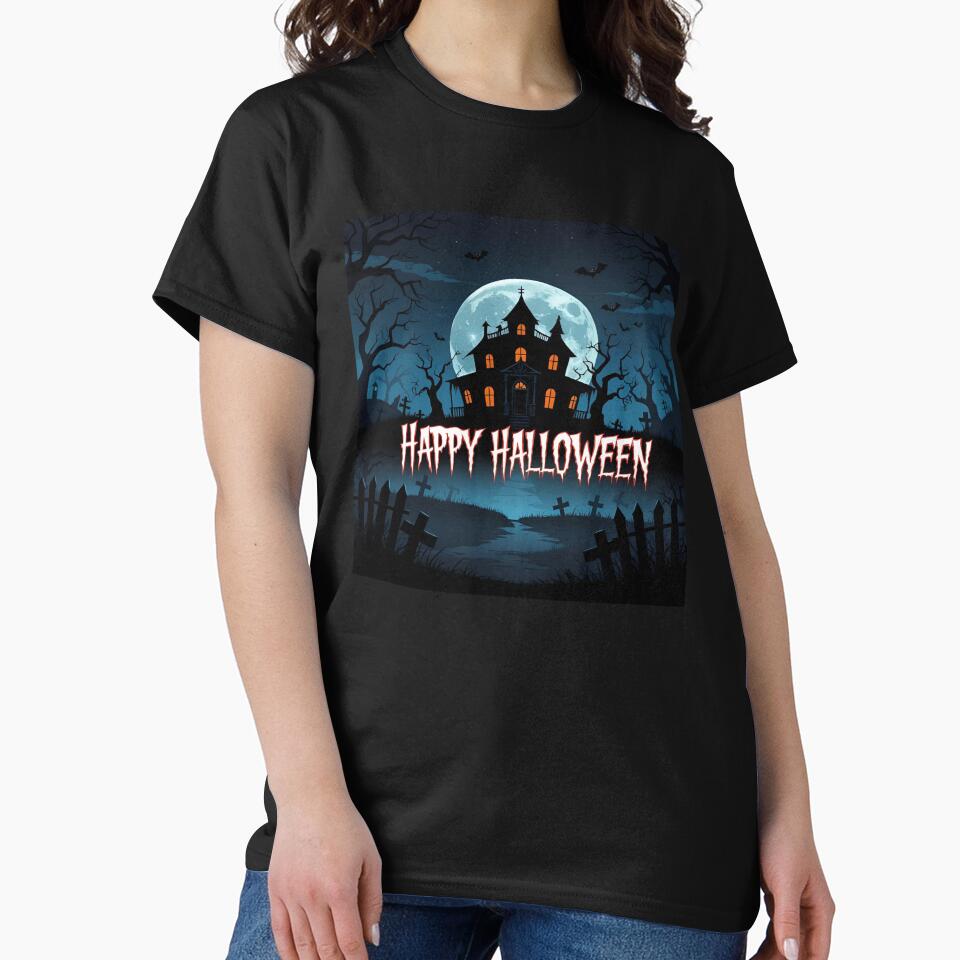 Happy Halloween – Haunted House Horror Night Design by TeeJungleStudio