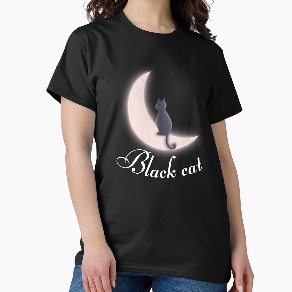 black cat with a moon by Jacob noro