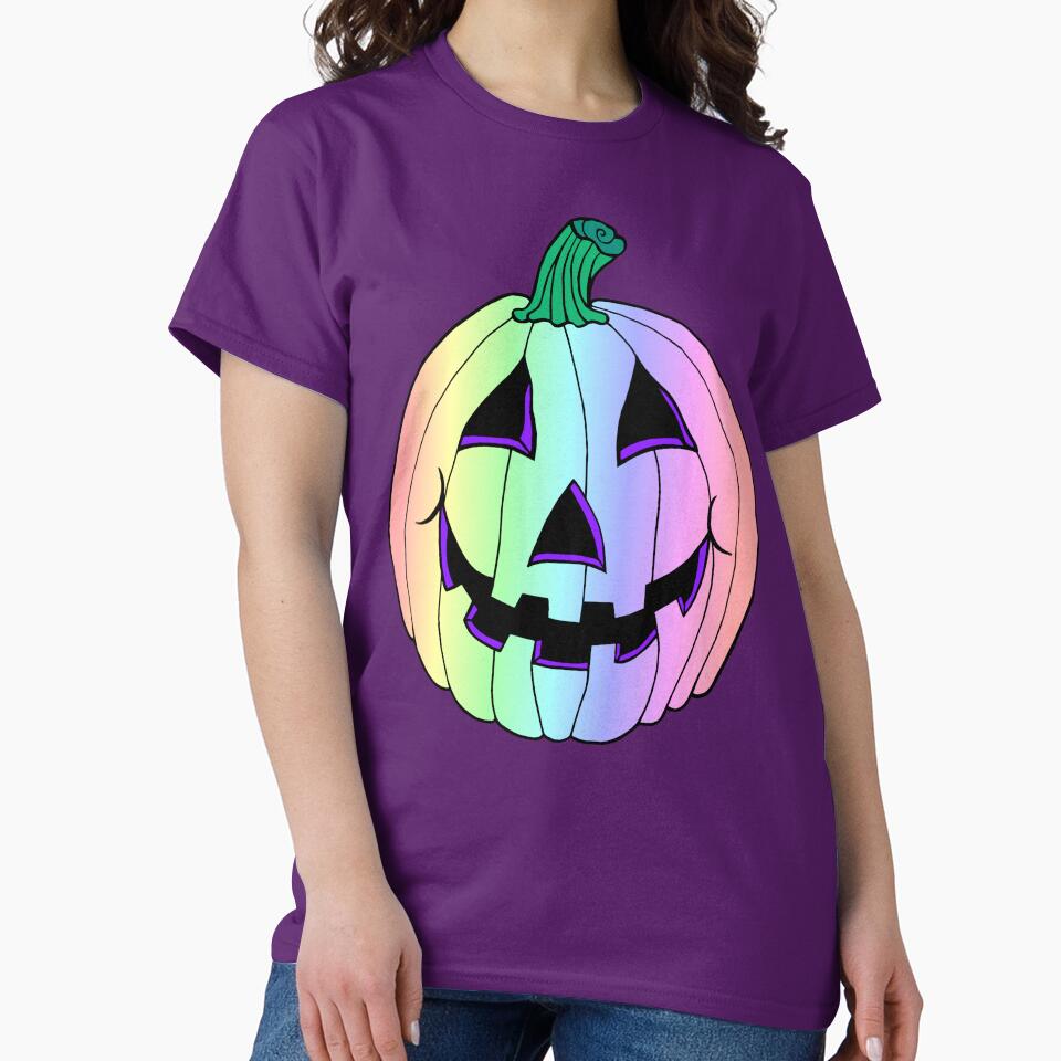 Rainbow Pastel Jack-O-Lantern by Deborah Camp