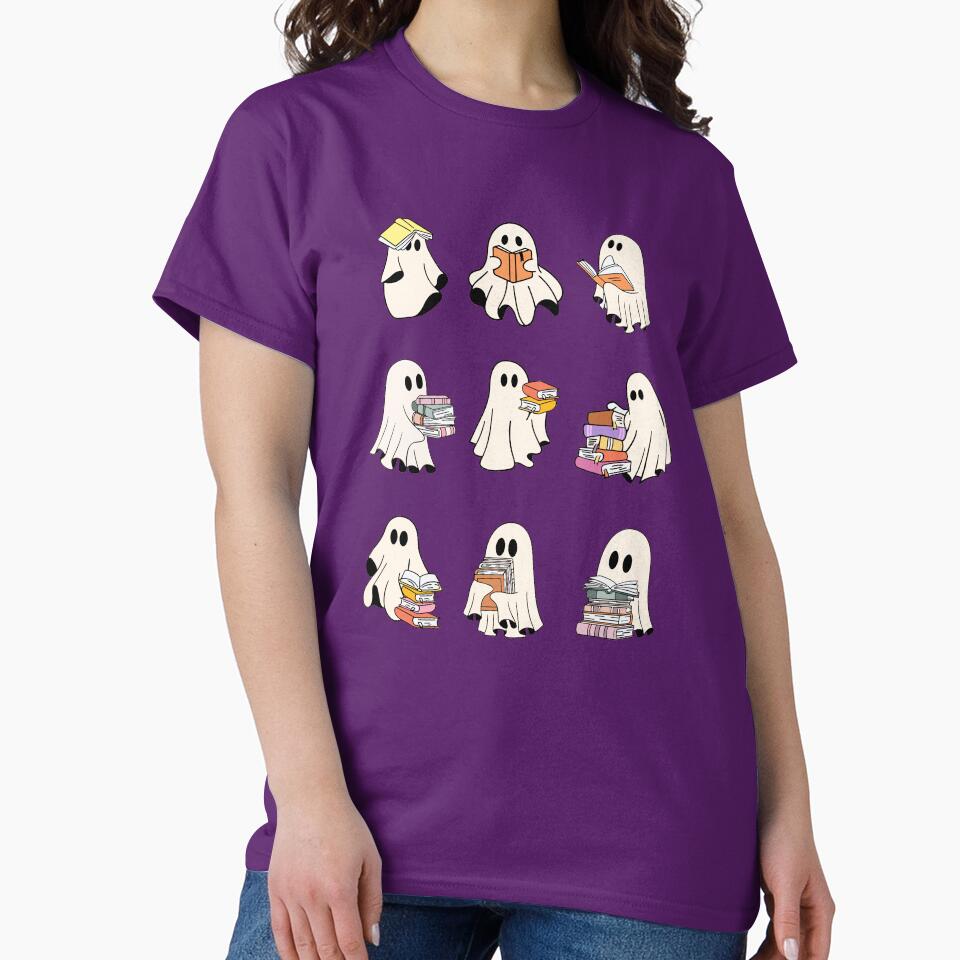 Reading Sheet Ghost Cute Ghosts Reading Pack Book Set Spooky Book Lovers Gift Ideas by StickyBook
