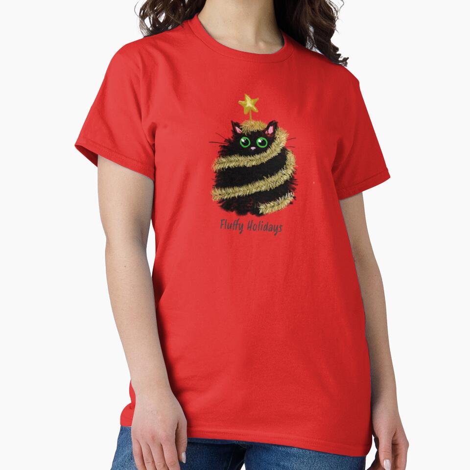 Christmas kitty - Cute fluffy black kitten by wobblyfrogs