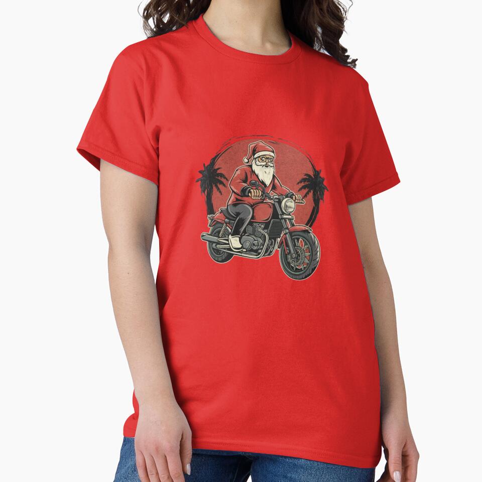 Santa Riding a Motorbike by TellenYa