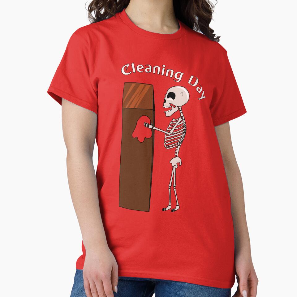 A funny skeleton cleans his house by AzizEra