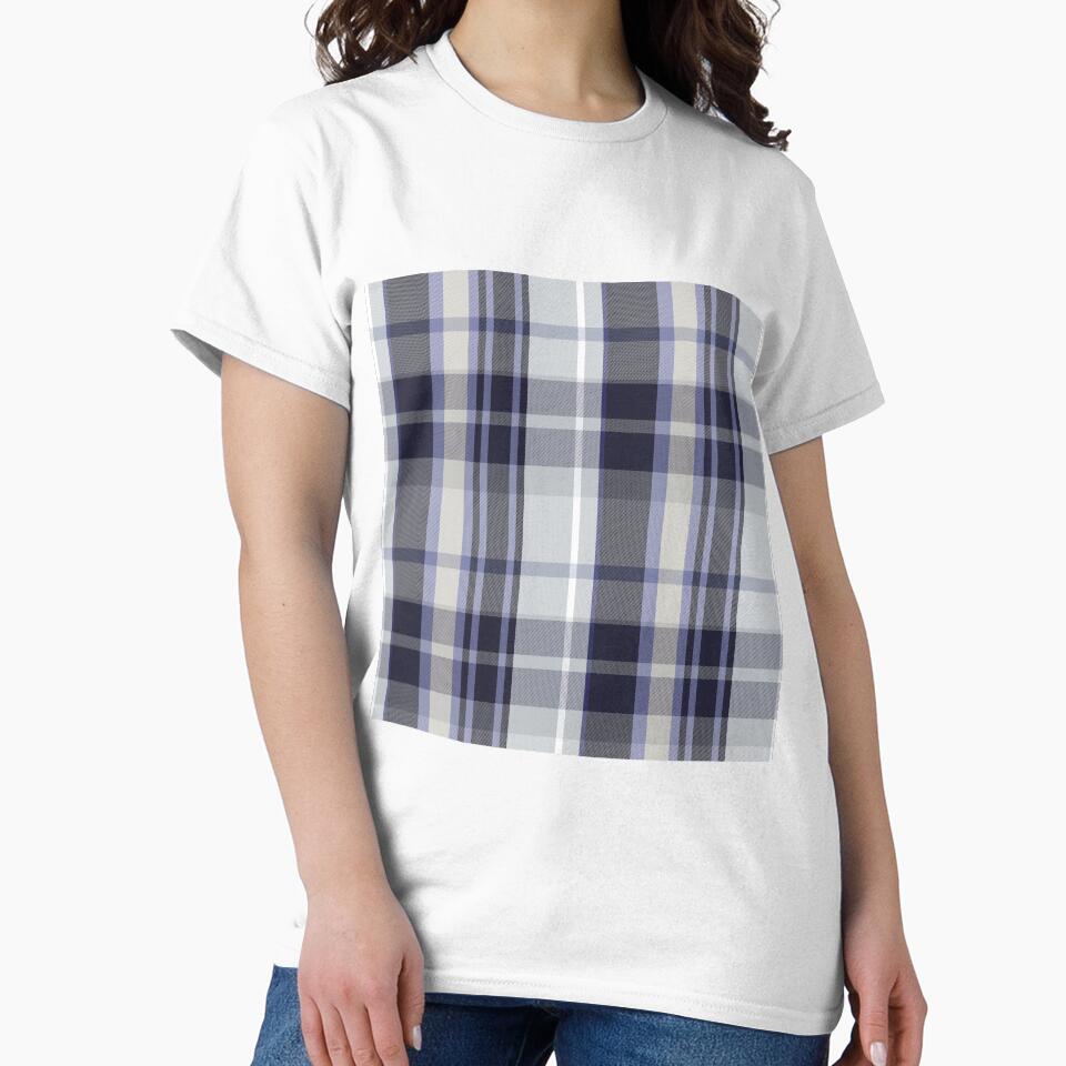 Winter Aesthetic Conall 1 Hand Drawn Textured Plaid Pattern by GenAumonier