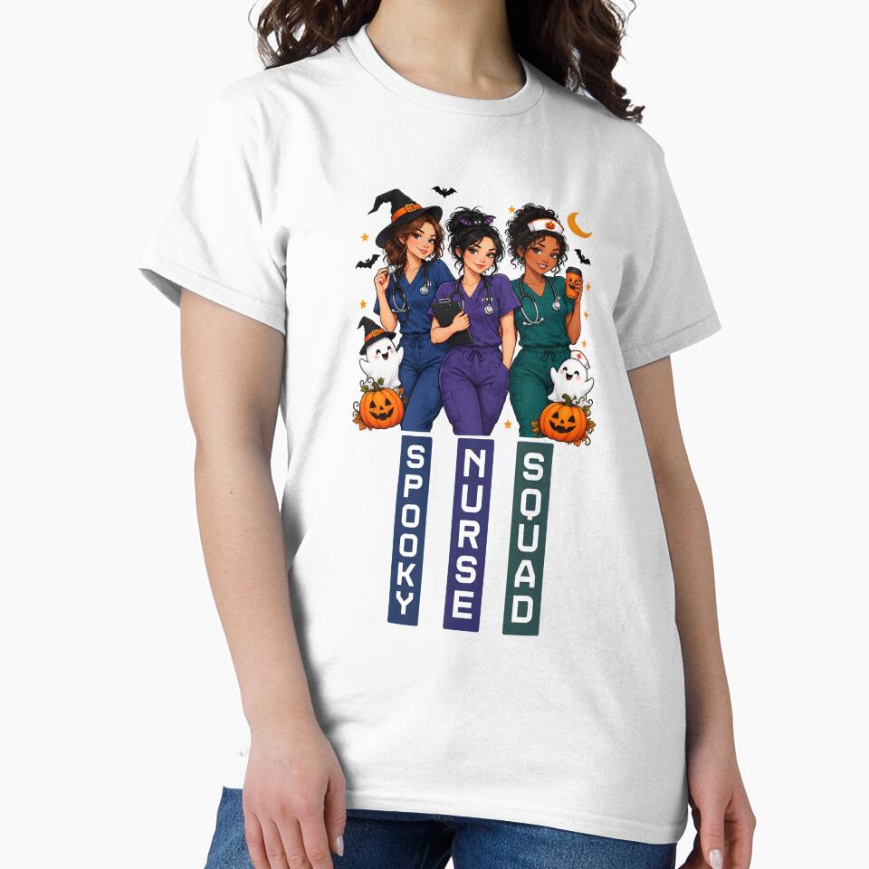 Spooky Nurse Squad Funny Halloween Nurse Team by Zenith-Co