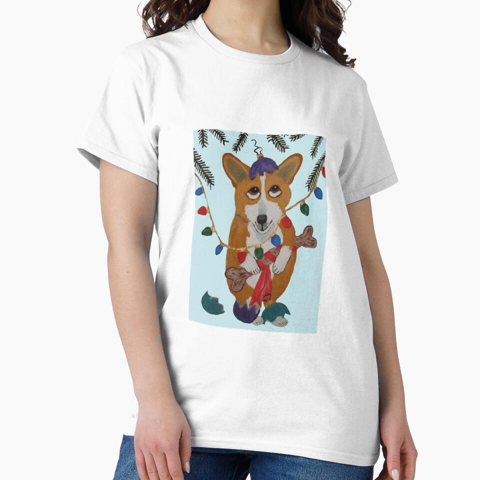 Corgi with Broken Christmas Ornaments by Squirreldumplings