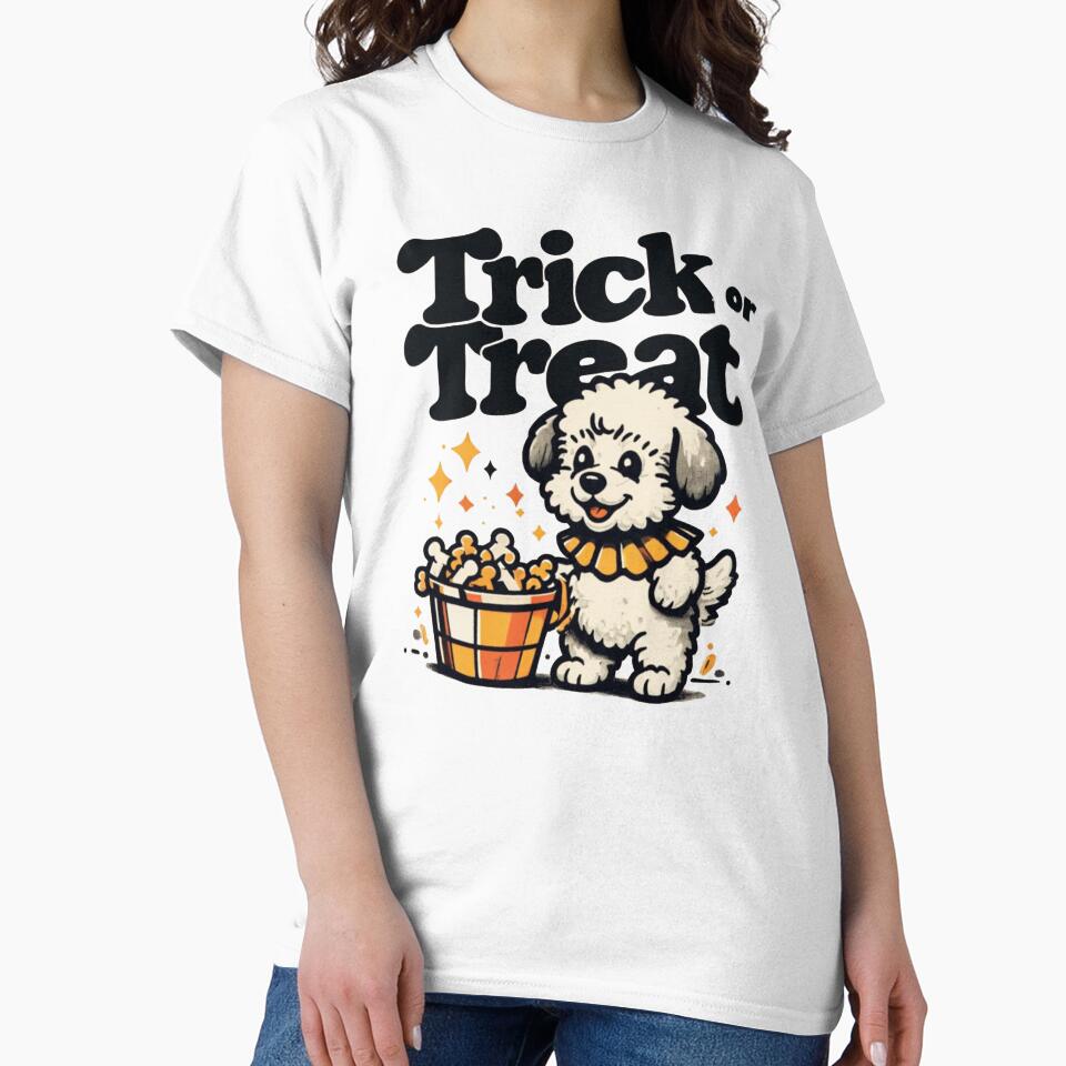 Trick or Treat Spooky Pet Cute Halloween Dog by AmabelleAtelier