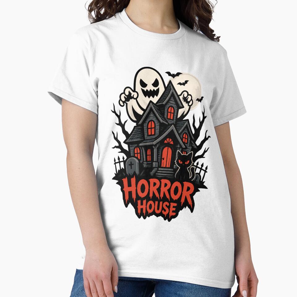 Spooky Haunted Horror House Illustration for Halloween and Scary Themes by ArthurBlake